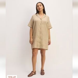 NWT Everlane Linen Shirtdress  Size XL